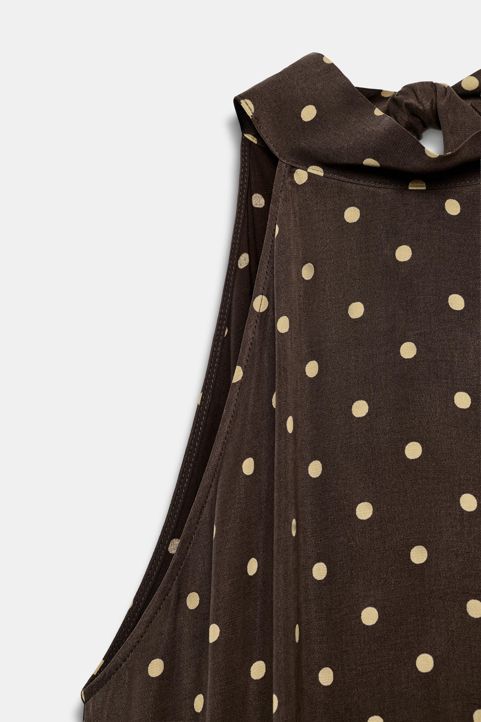 ZW COLLECTION HALTER POLKA DOT DRESS